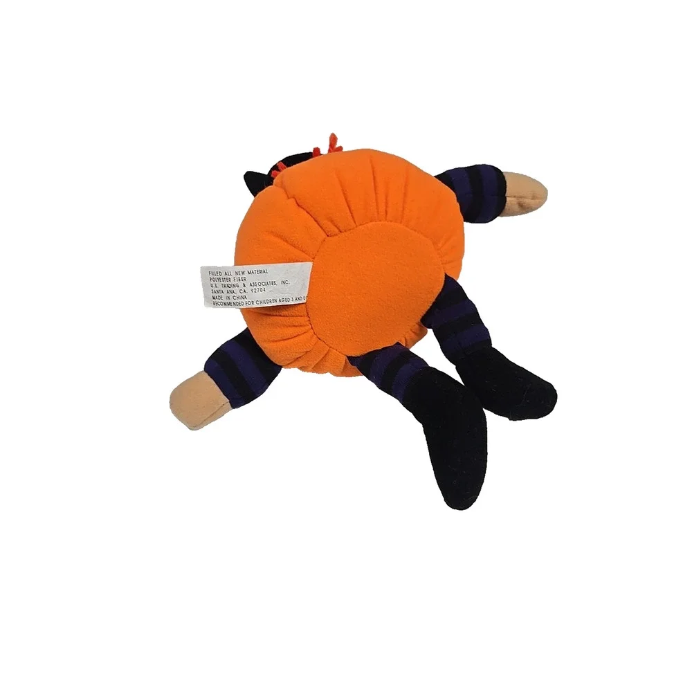 Toy Hut Vintage Halloween Witch Pumpkin Jack O Lantern Plush Stuffed Toy 6 Inch